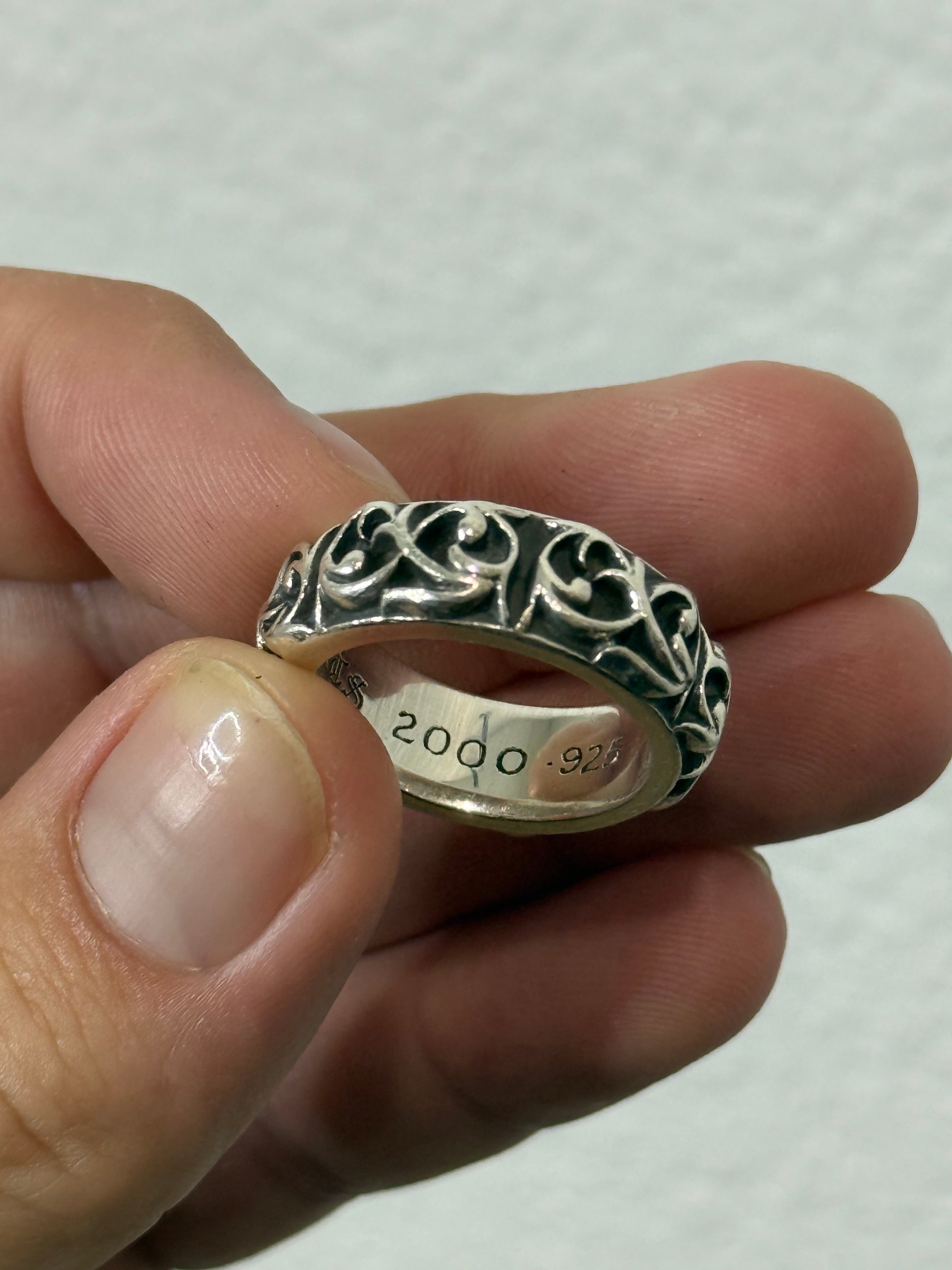Chrome Hearts Vine Eternity Ring Silver - Size 9