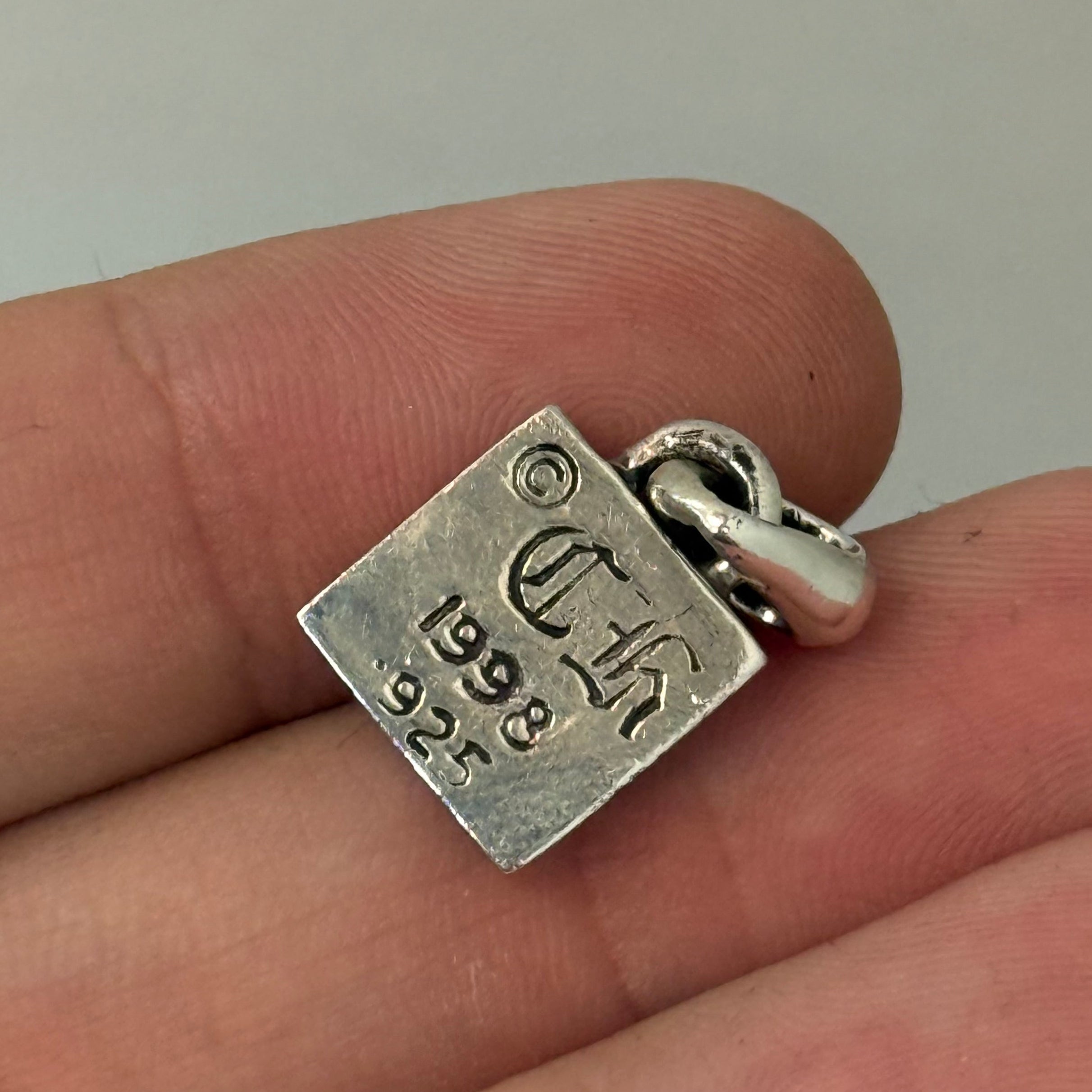 Chrome Hearts Square Plus Frame Pendant Silver