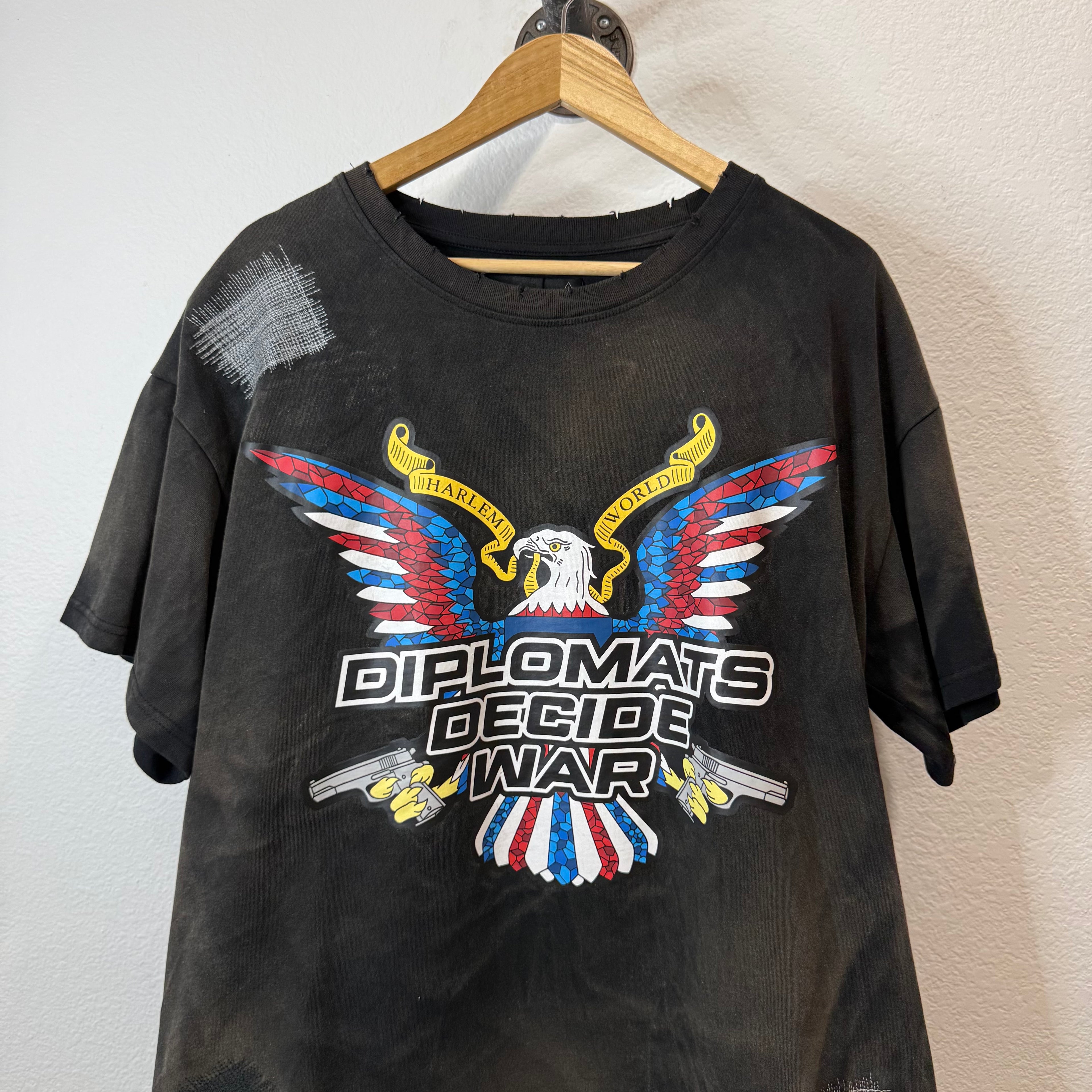 Who Decides War Diplomacy T-Shirt - Size XXXL