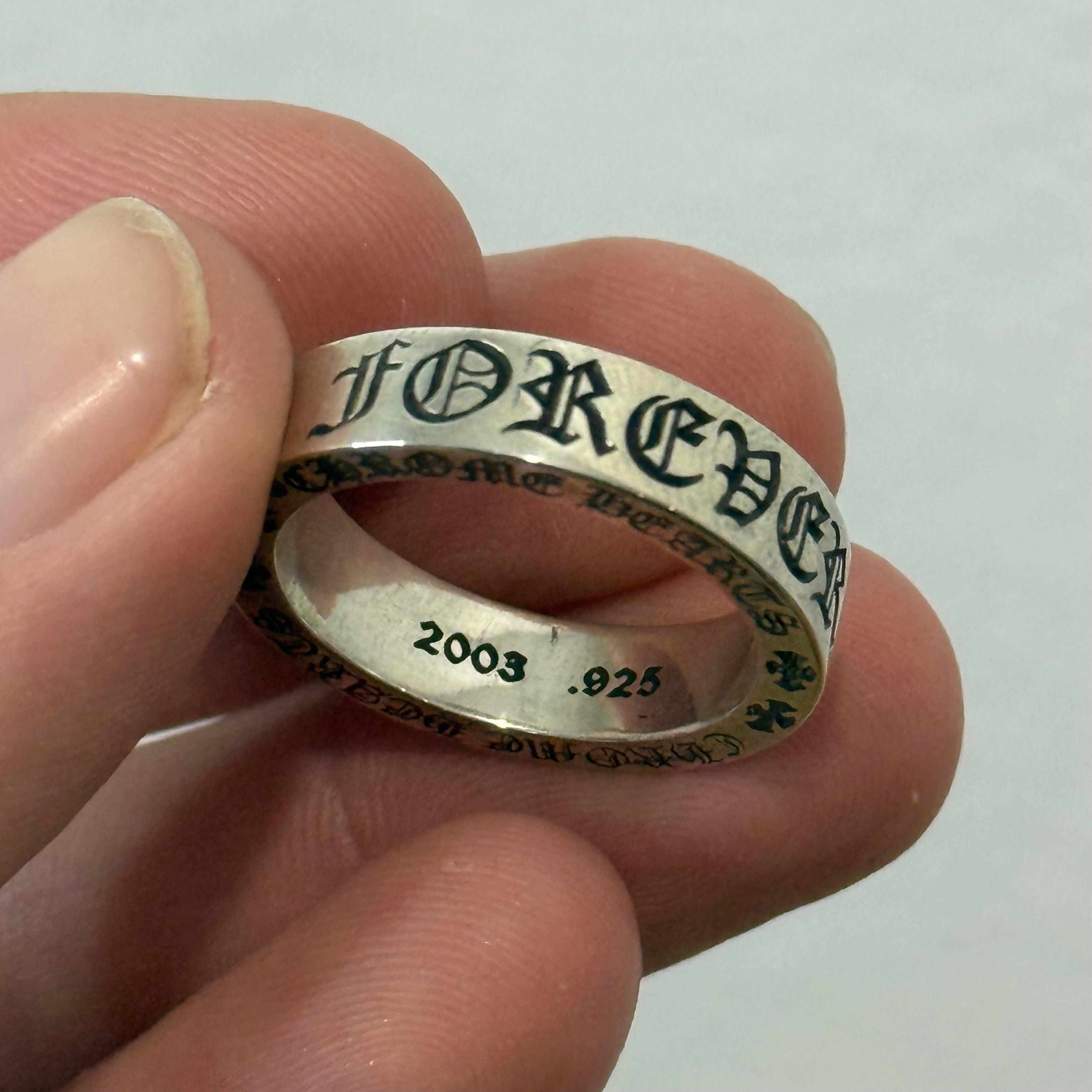Chrome Hearts Forever Spacer Ring Silver - Size 10