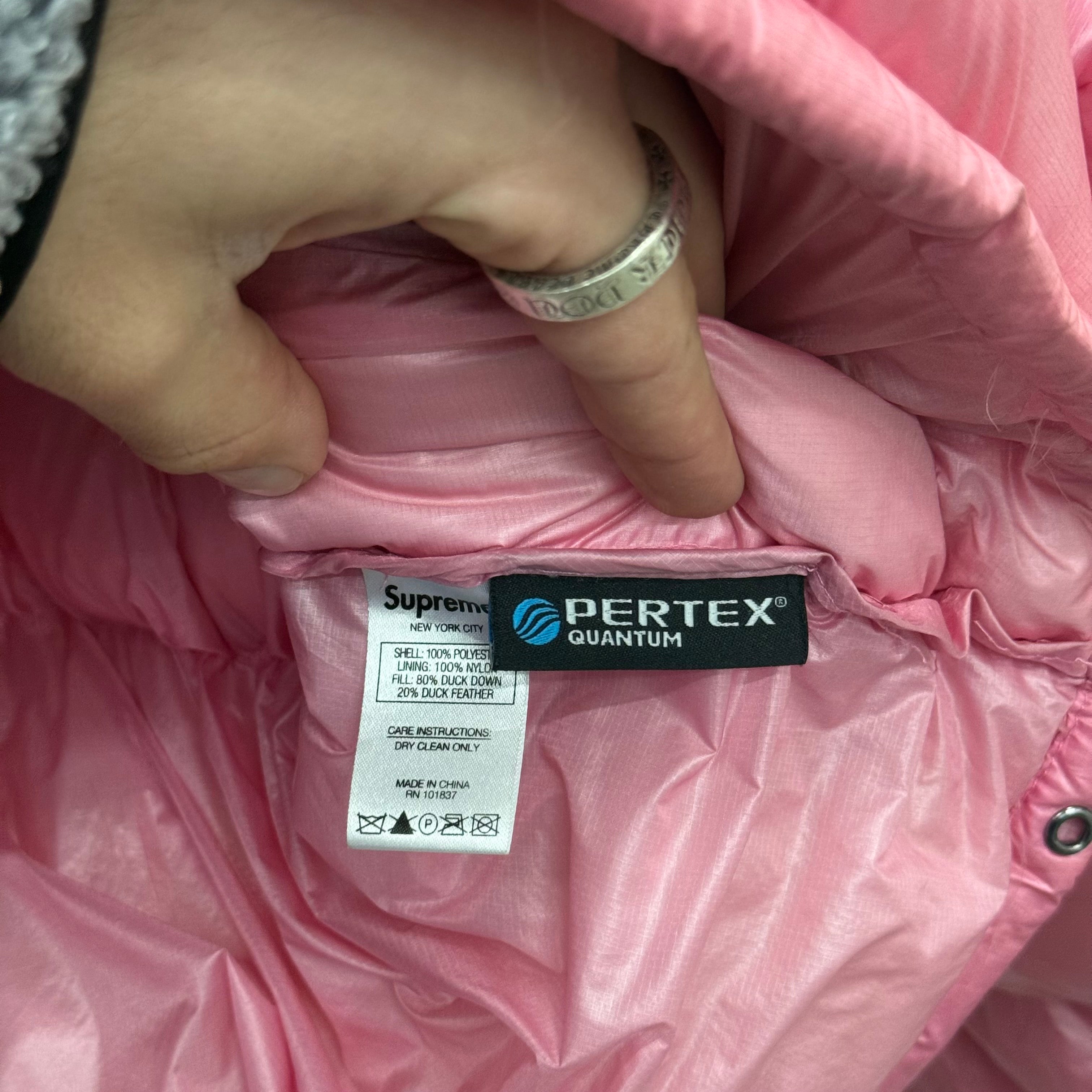 Supreme Pertex Pink Puffer Jacket - Size S