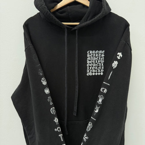 Chrome Hearts Multi Motif Sleeve Hoodie - Size L
