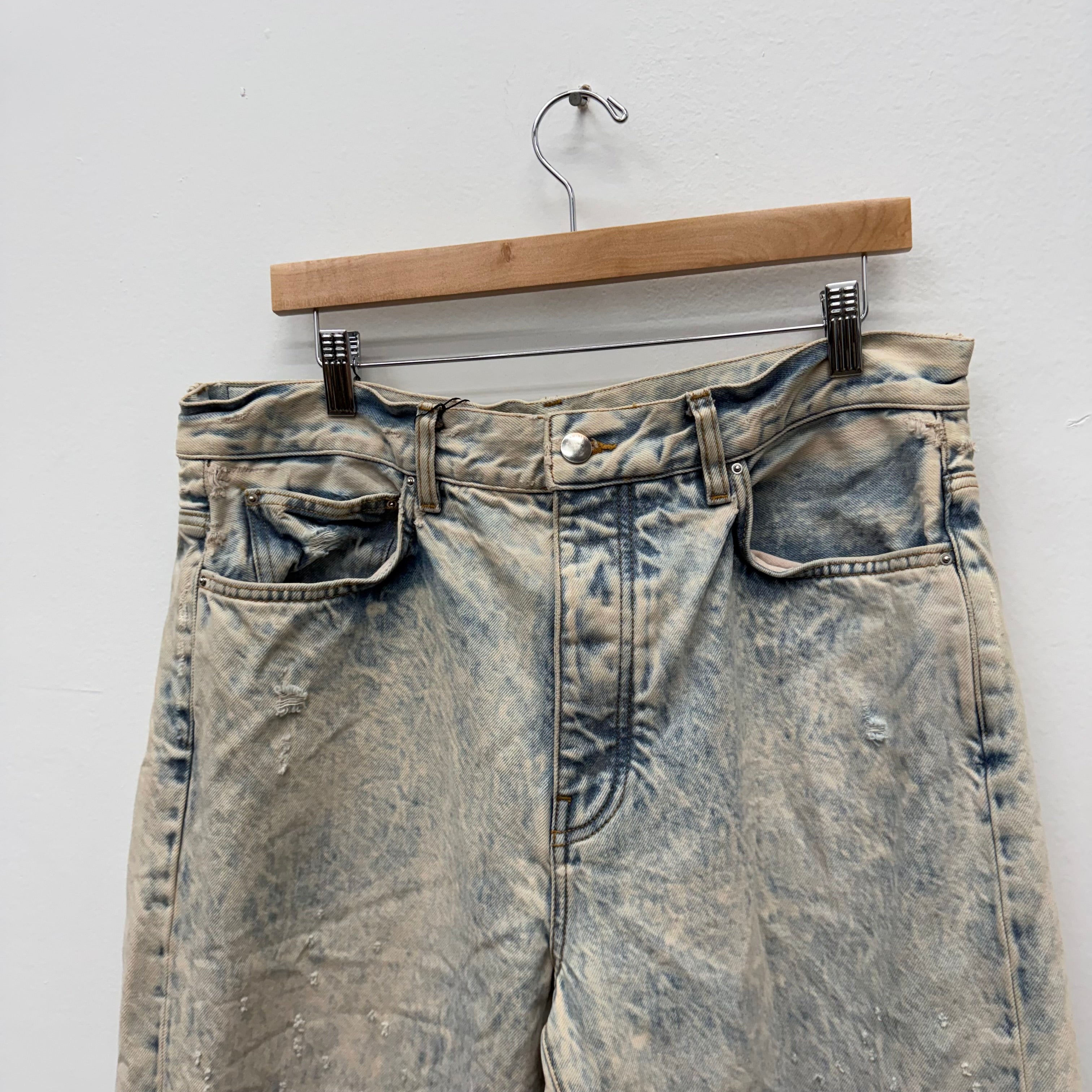 Amiri Shotgun Bleached Denim Jeans - Size 34