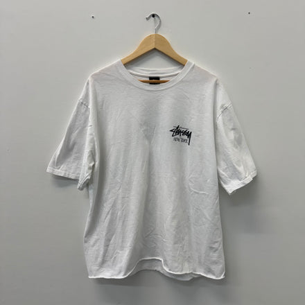Stussy New York White T-Shirt - Size XL
