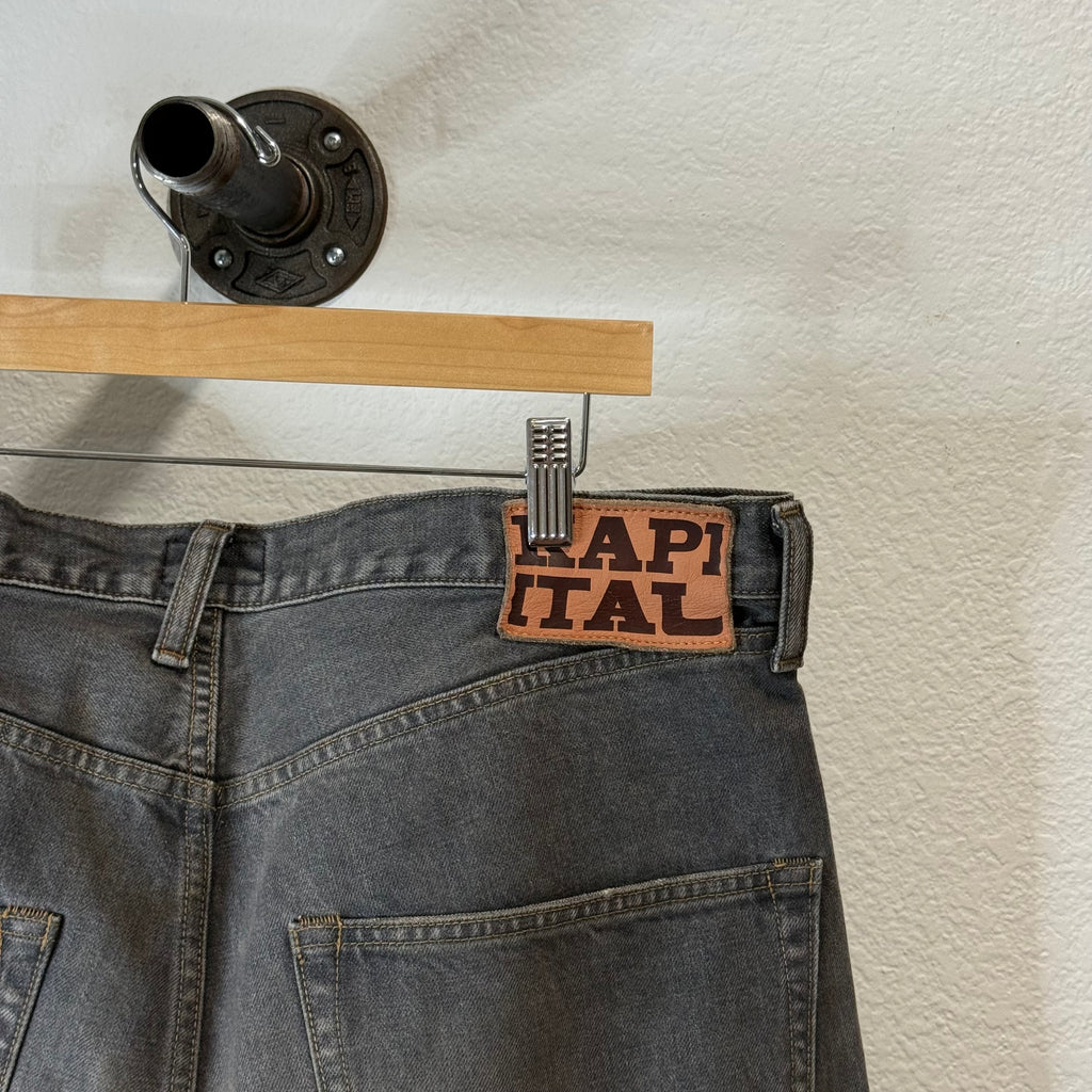 Kapital Bones Denim Shorts Black - Size 38