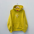 Supreme Cross Box Logo Hooded Sweatshirt Yellow - Size M