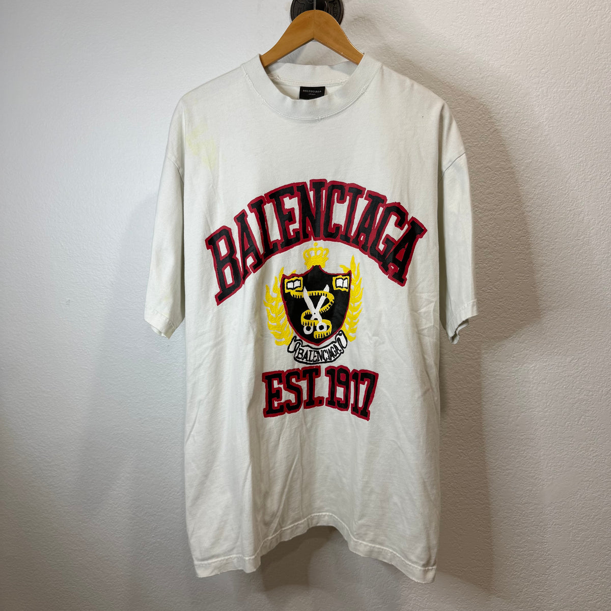 Balenciaga SS23 1917 College T-Shirt - Size M