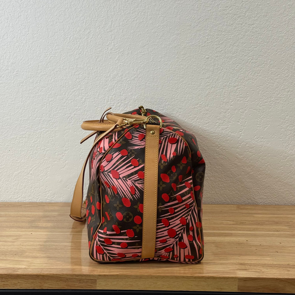 Louis Vuitton Keepall Bandouliere Duffle Bag Monogram Jungle 50
