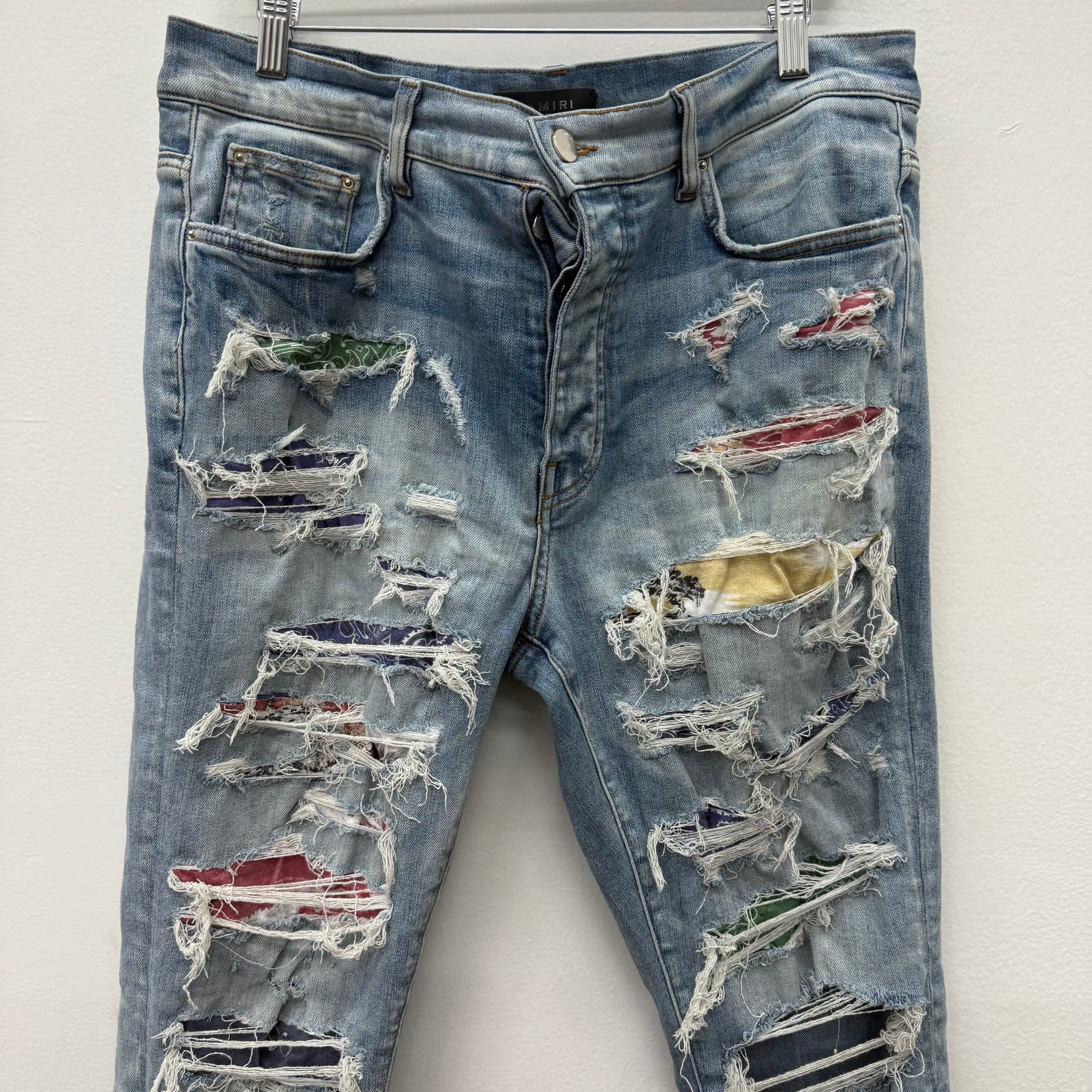 Amiri MX Bandana Denim Jeans - Size 36