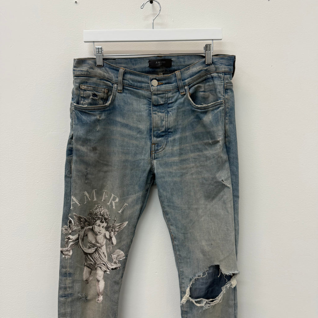 Amiri Angel Cherub Denim Jeans - Size 32