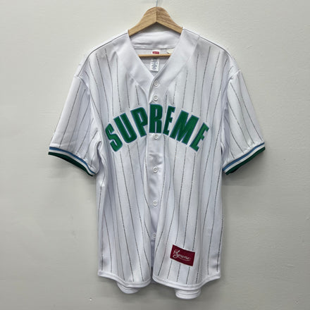 Supreme Rhinestone Baseball Jersey - Size M