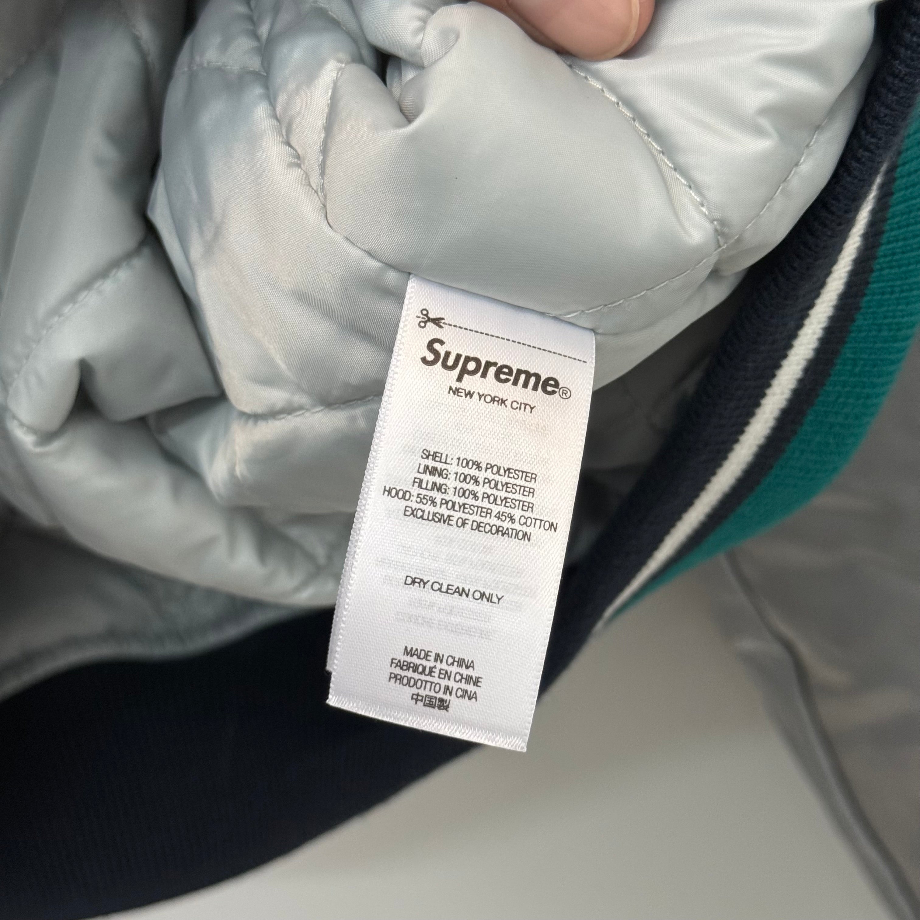 Supreme Homerun Satin Hooded Jacket - Size M
