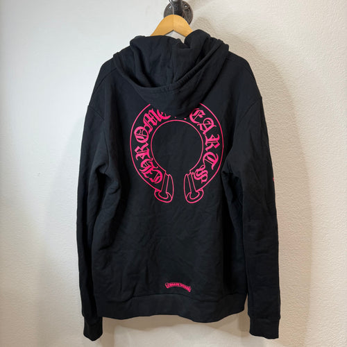 Chrome Hearts Pink Floral Zip Up Hoodie - Size L