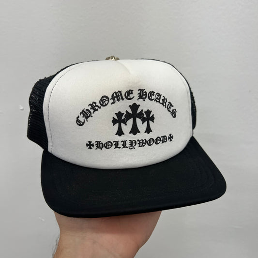 Chrome Hearts Triple Cross Trucker Hat Black