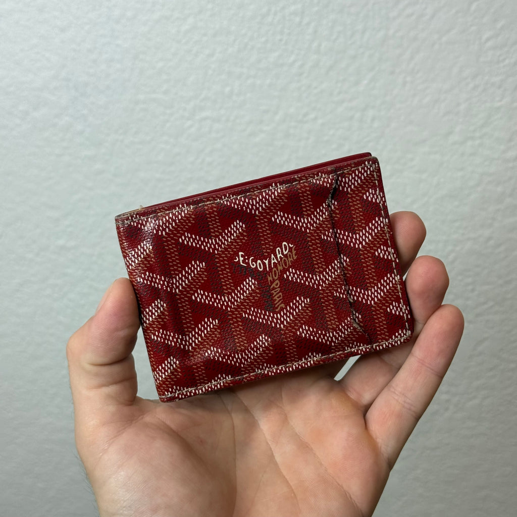 Goyard Bifold Cardholder Wallet Red
