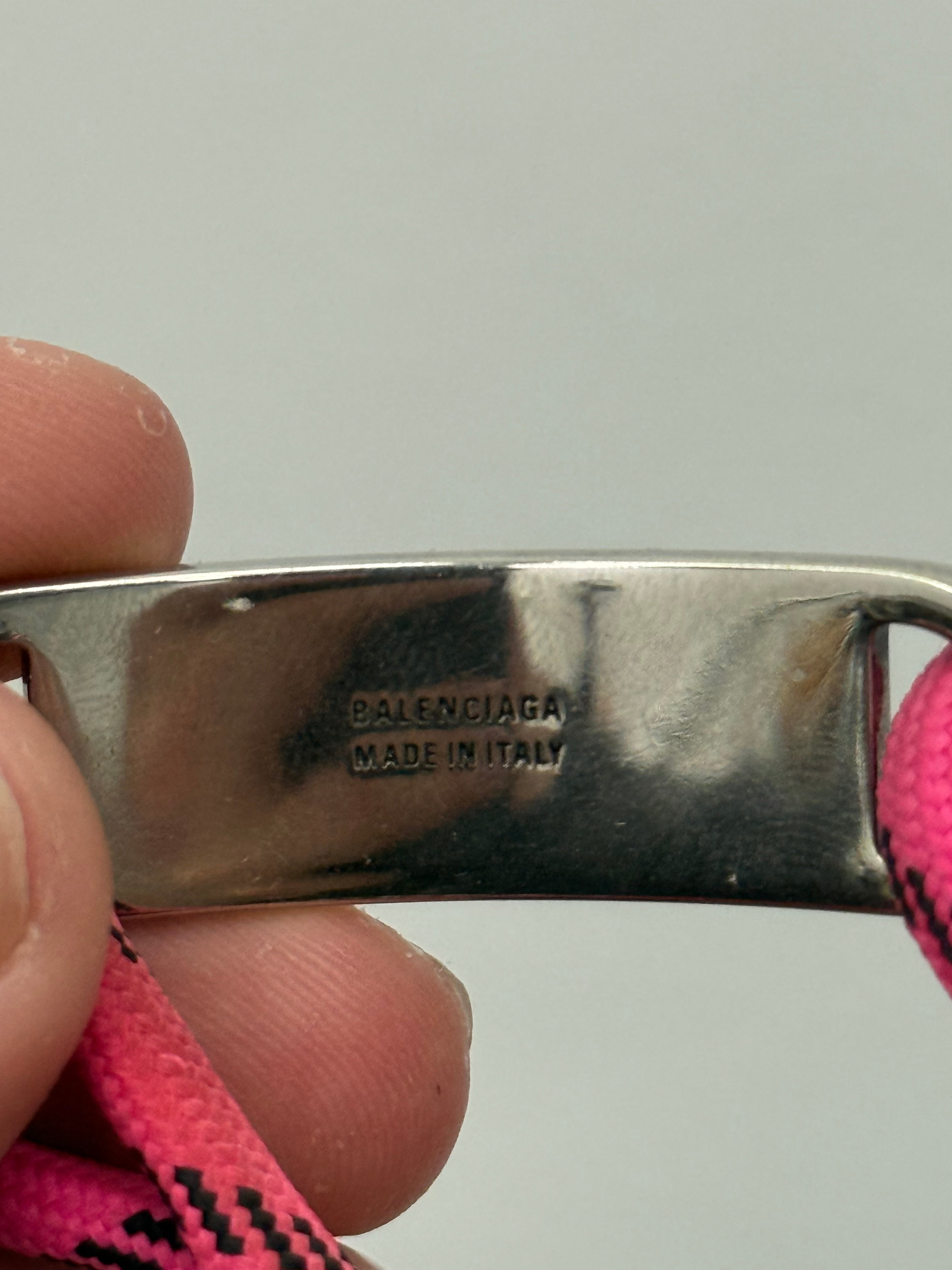 Balenciaga Hand Rope Bracelet Pink