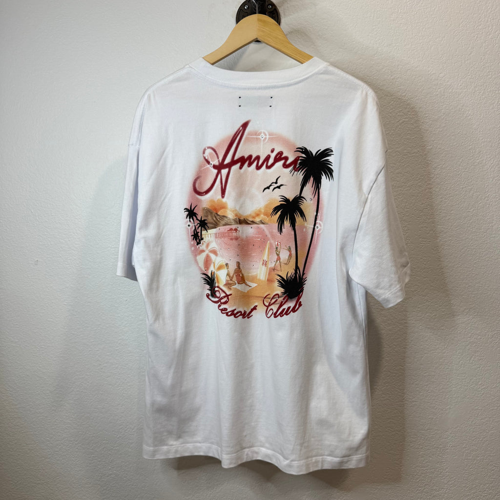 Amiri Airbrush Beach Resort T-Shirt - Size XL