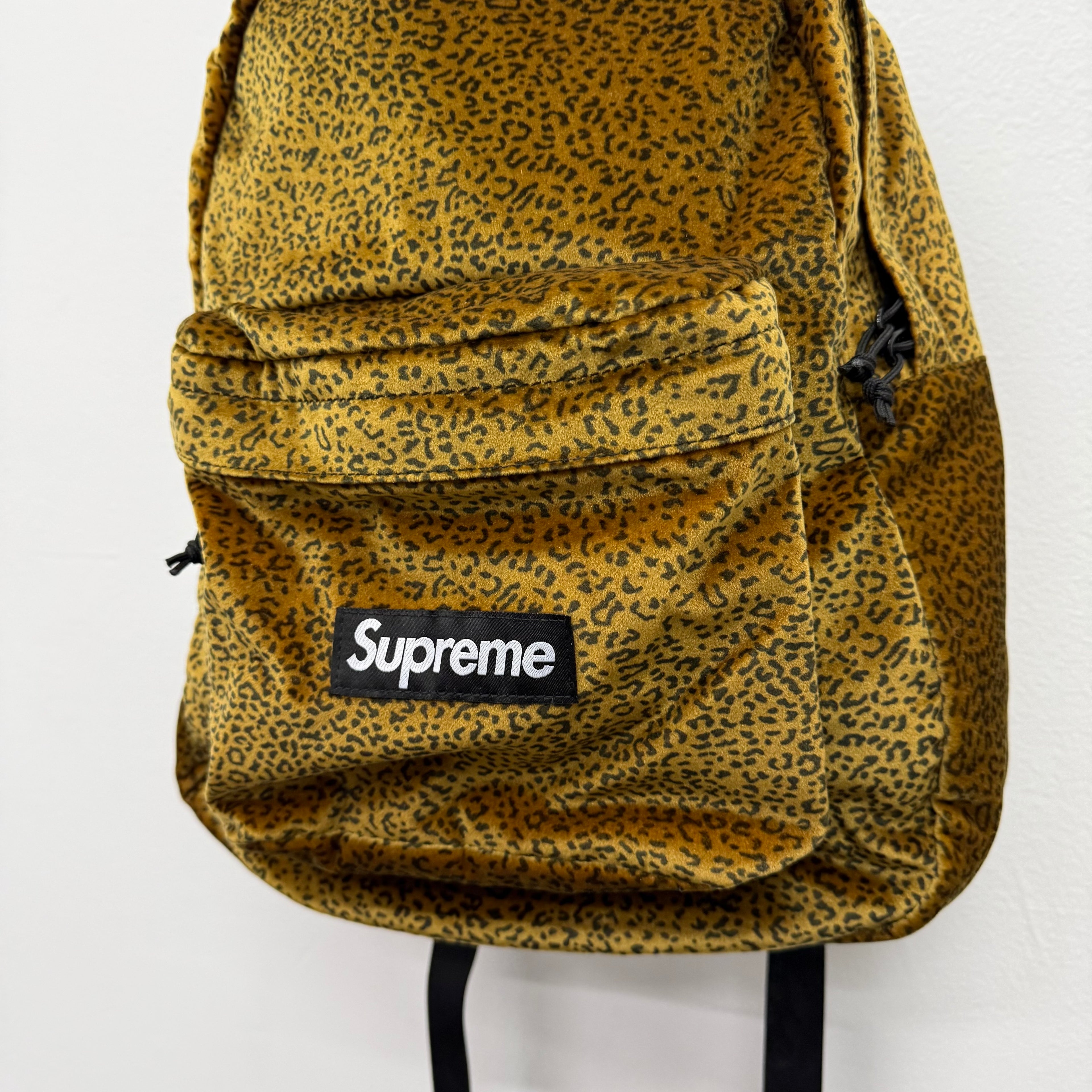 Supreme Cheetah Print Velvet Backpack