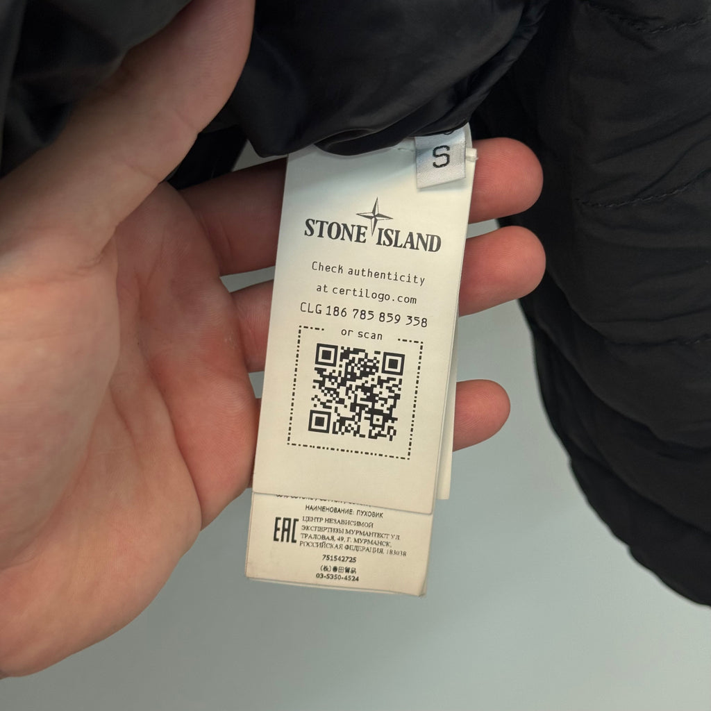 Stone Island Hooded Puffer Jacket Black - Size S