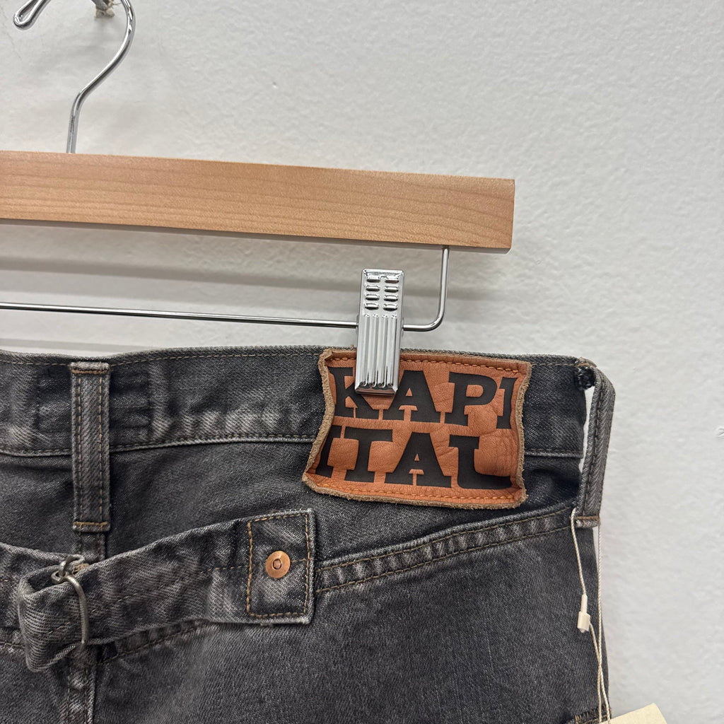 Kapital Grey Bones Denim Pants - Size 32