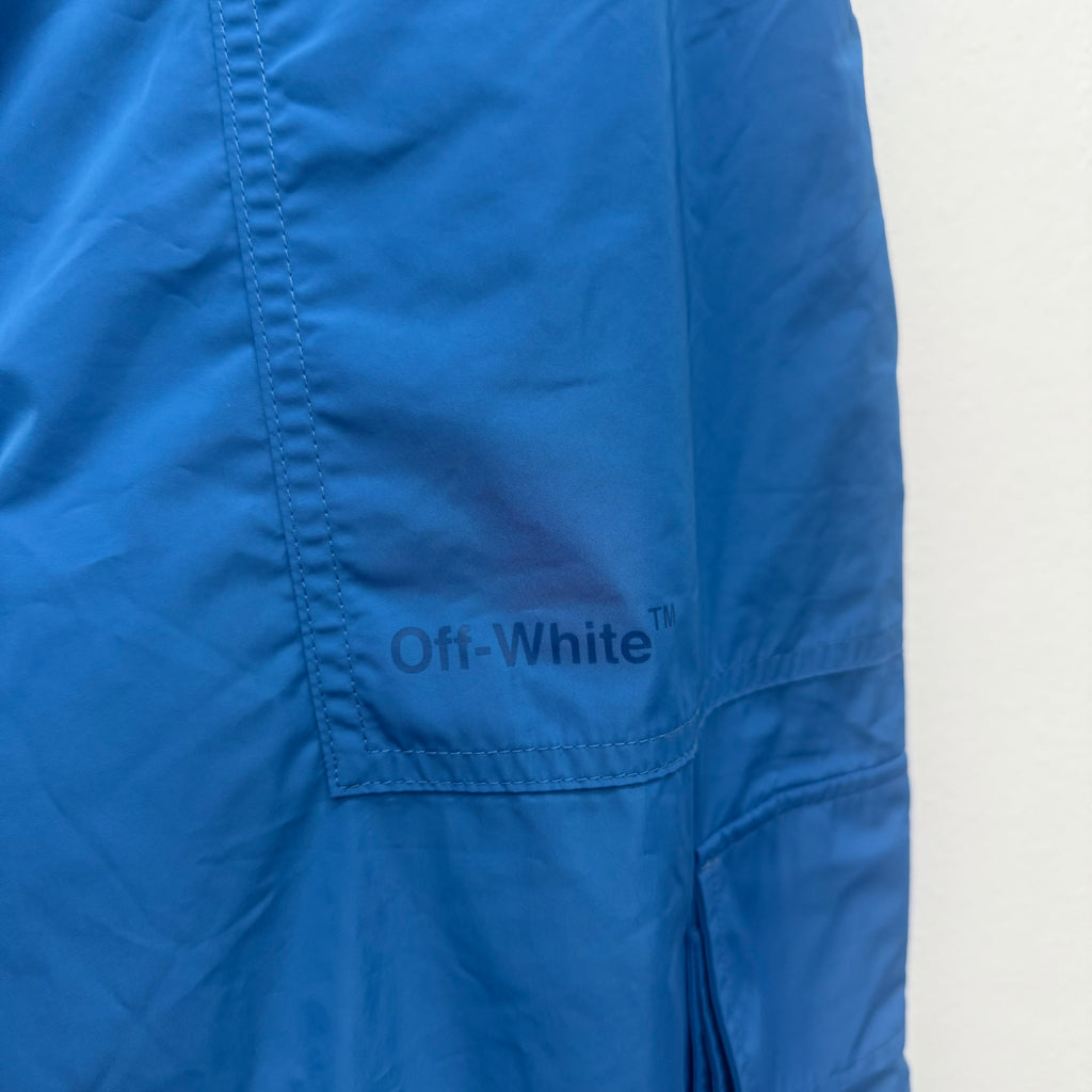 Off White FW22 Blue Cargo Track Pants - Size XL
