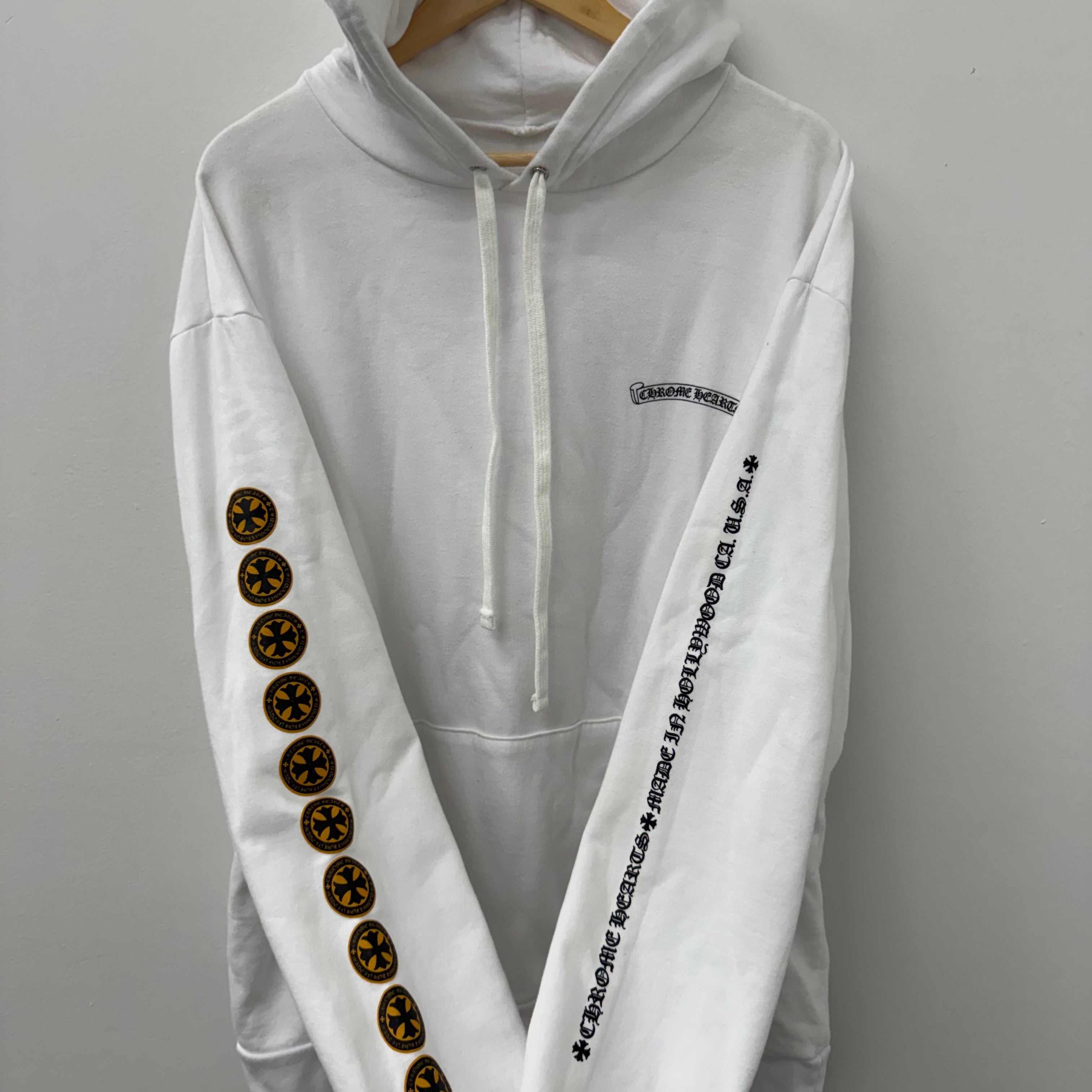 Chrome Hearts Plus Hollywood White Hoodie - Size L