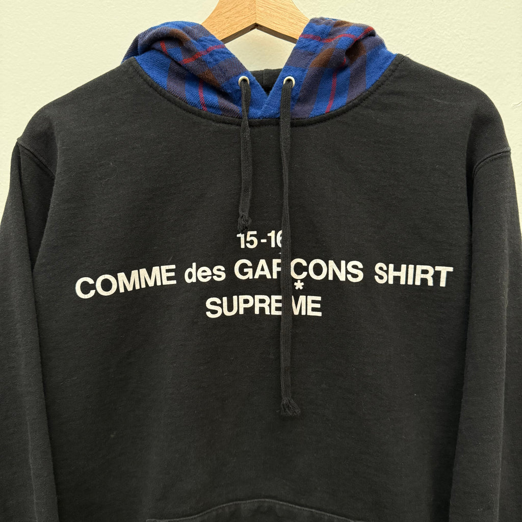 Supreme CDG Flannel Hoodie - Size M