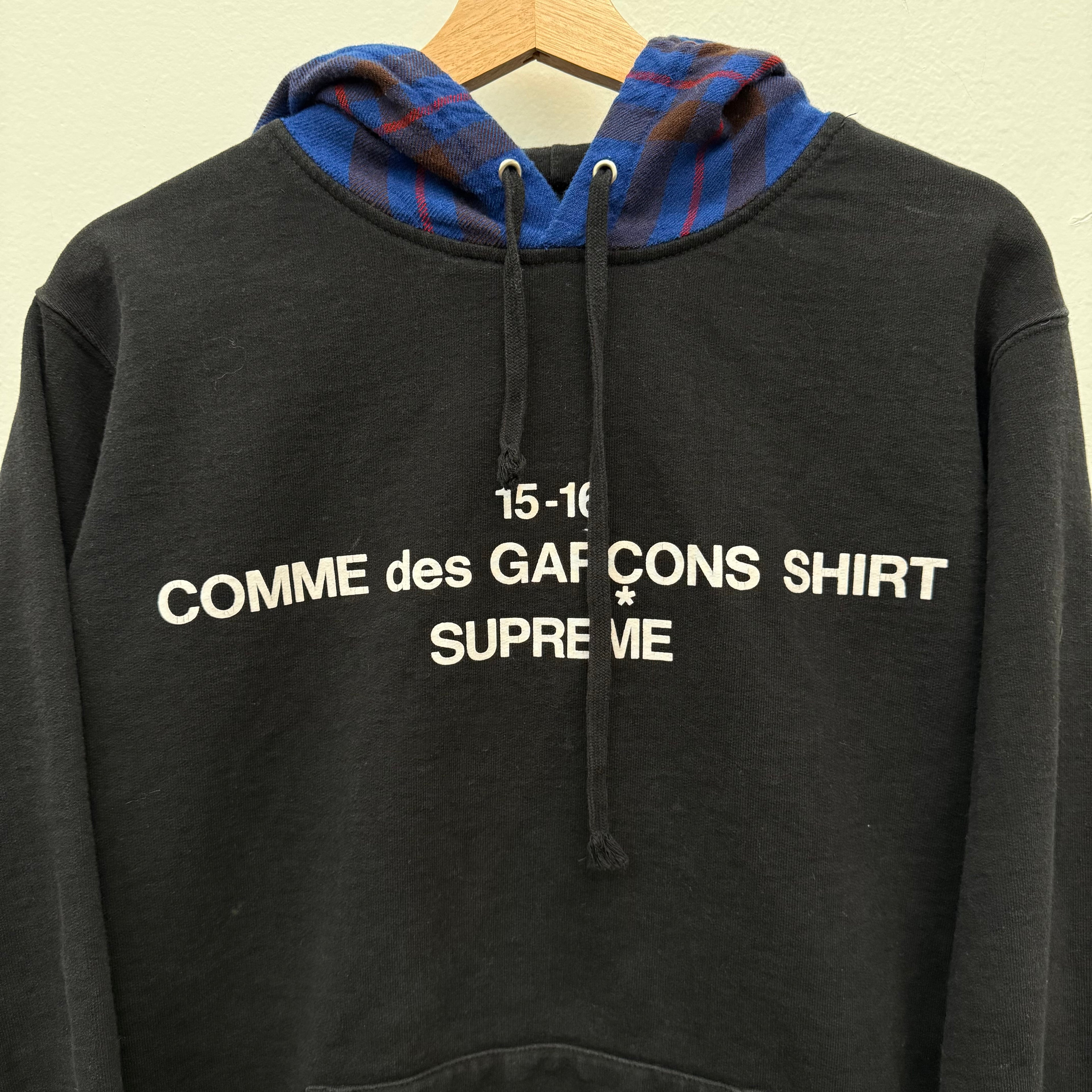 Supreme CDG Flannel Hoodie - Size M