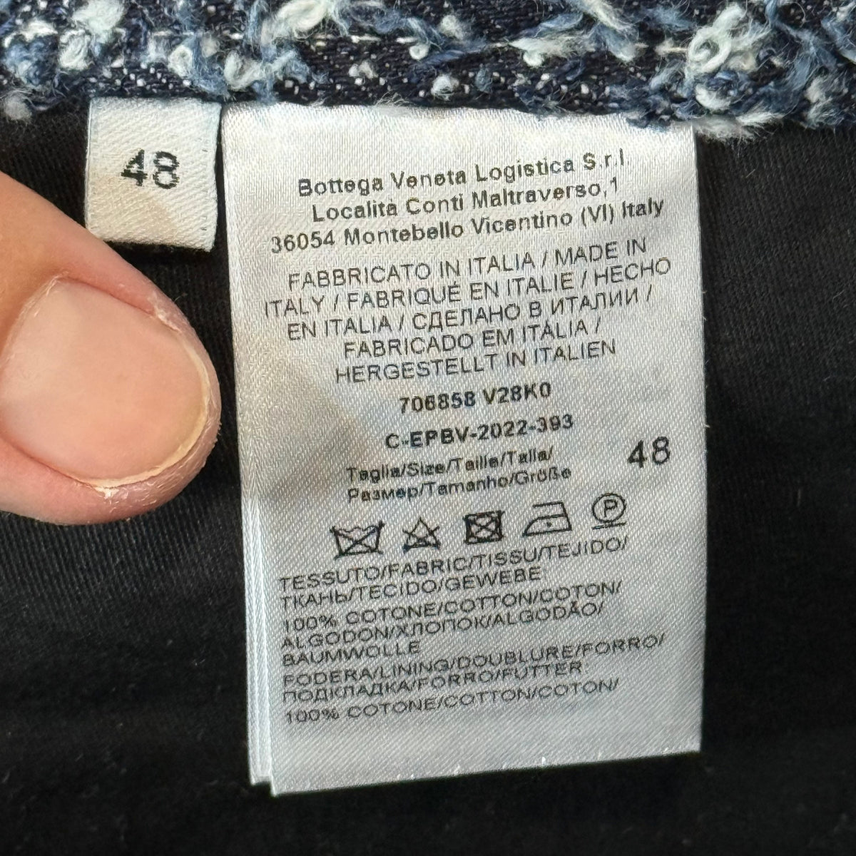 Bottega Veneta Cotton-Bouclé Indigo Carpenter Pants - Size 48 (32)