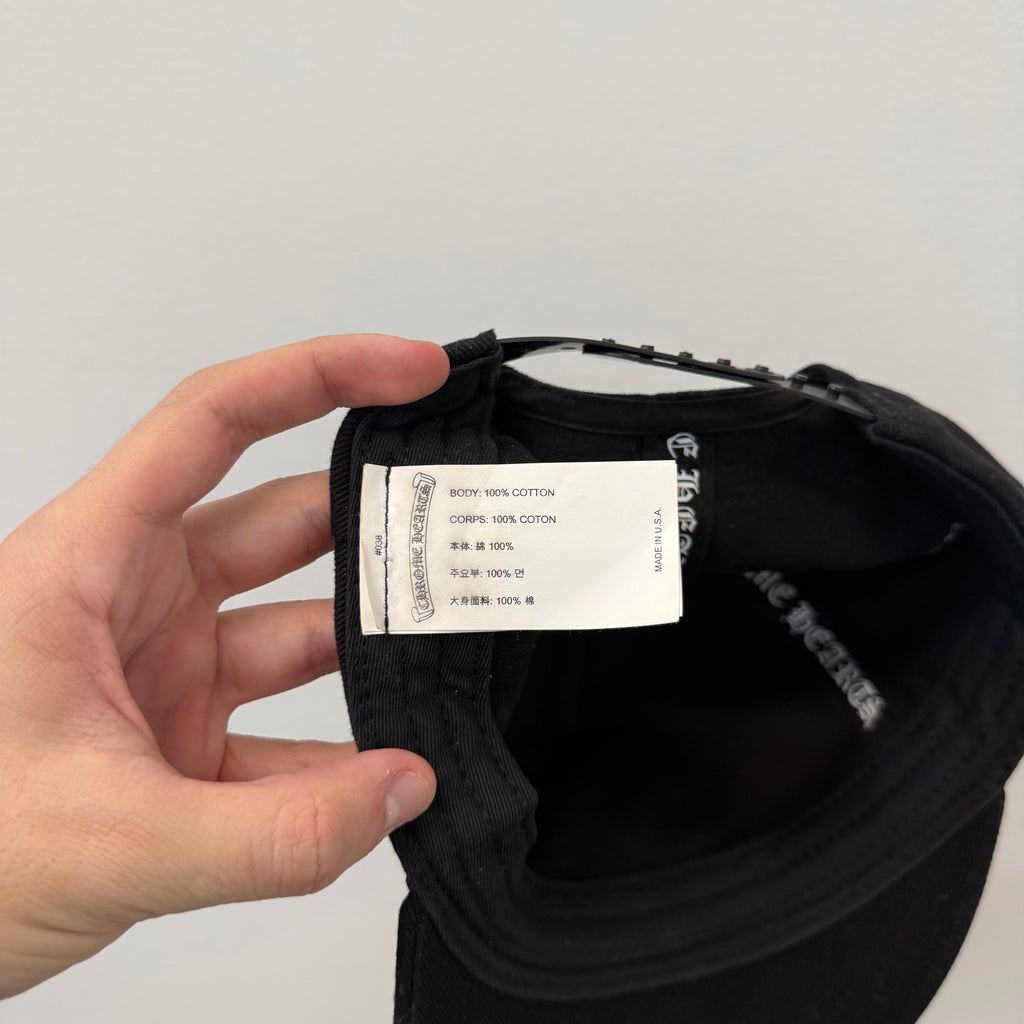 Chrome Hearts Black Denim Dagger Trucker Hat