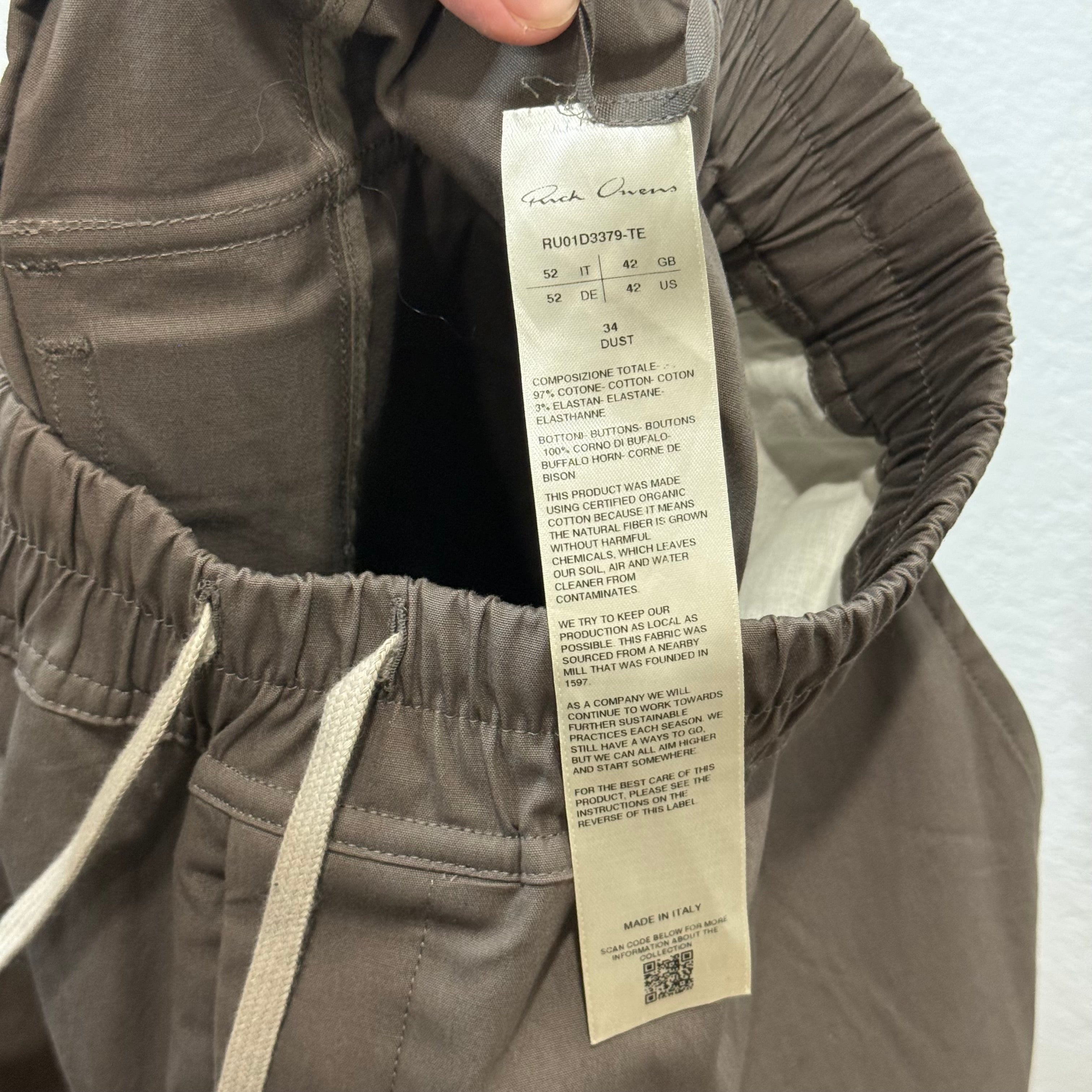Rick Owens Lido Cropped Cargo Pants - Size 34