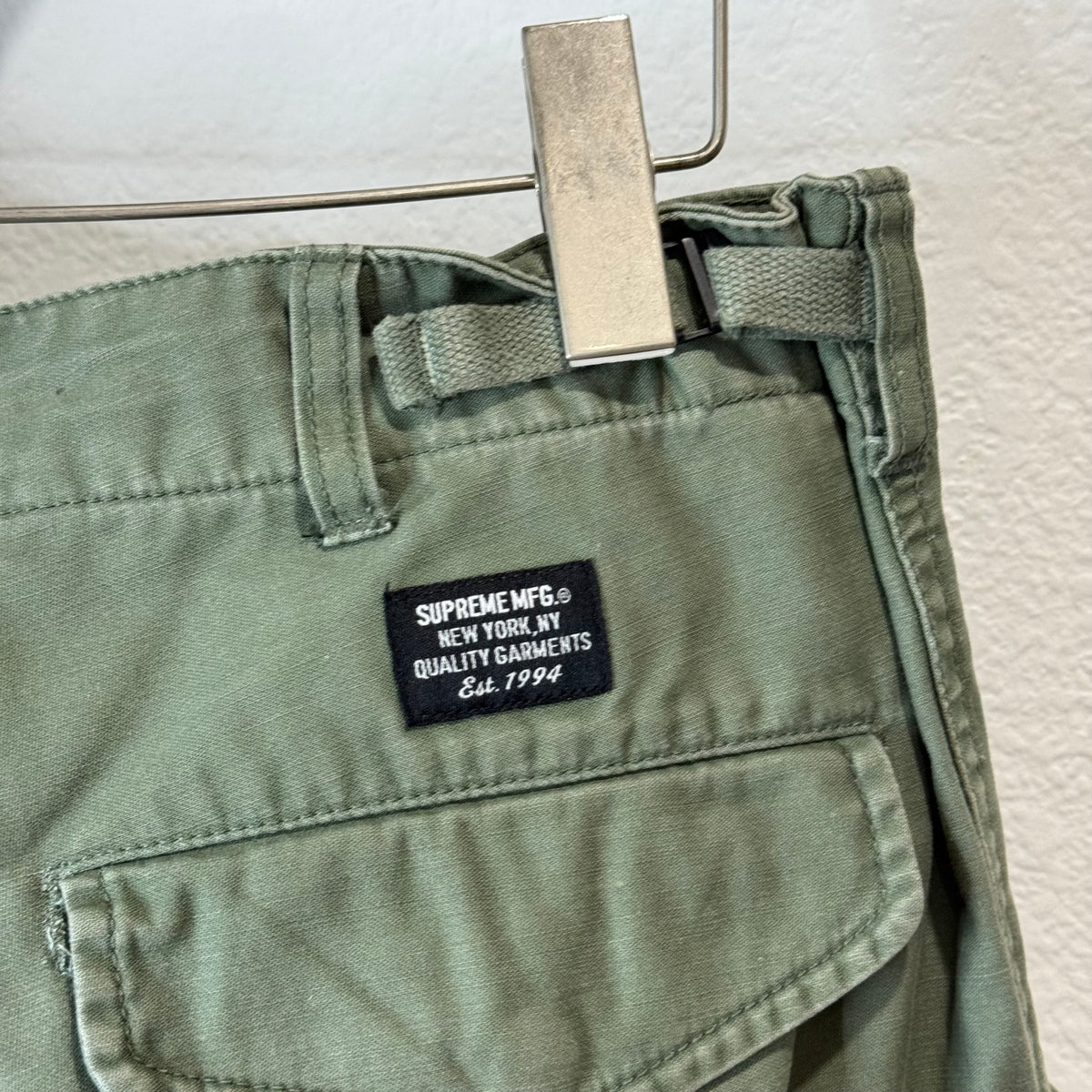 Supreme Olive Cargo Pants - Size 34