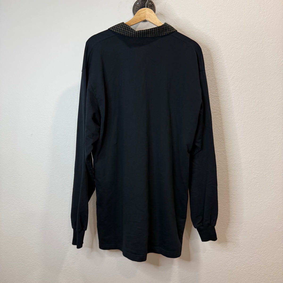 Balenciaga Plaid Collar Longsleeve Polo Shirt - Size 1 (Fits XL)