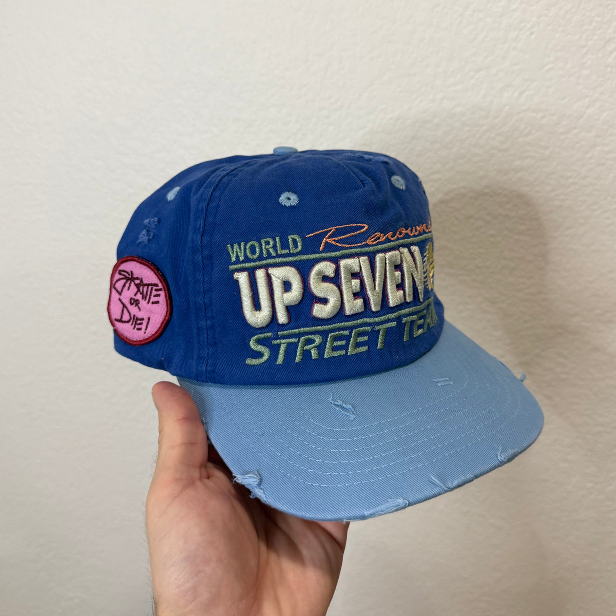 Up7 Skate Blue Strip Intl Team Snapback Hat