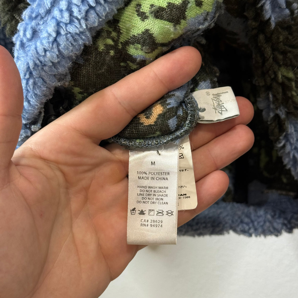 Stussy Hawaiian Fleece Sherpa Zip Jacket - Size M