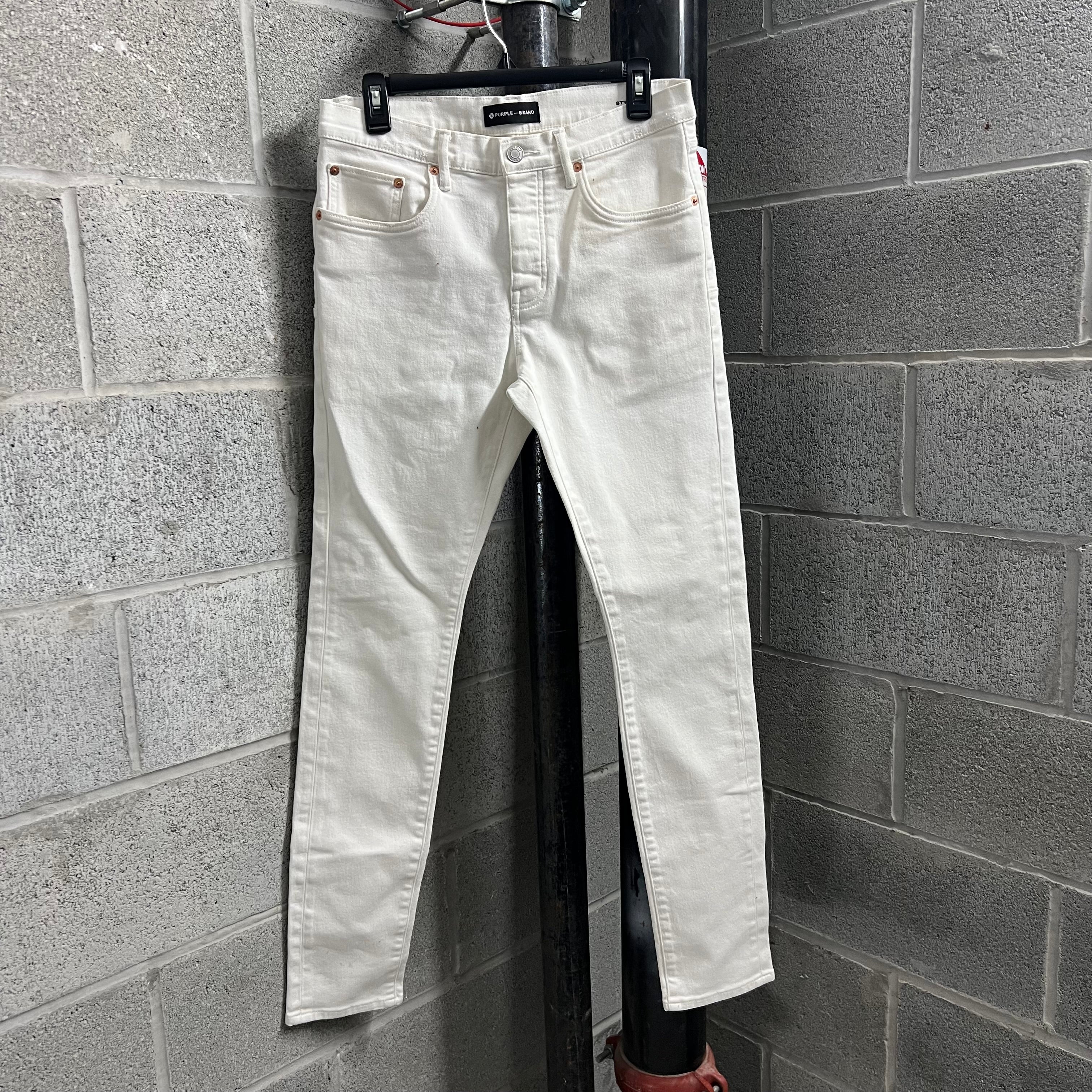 Purple Brand White Skinny Denim Jeans - Size 30