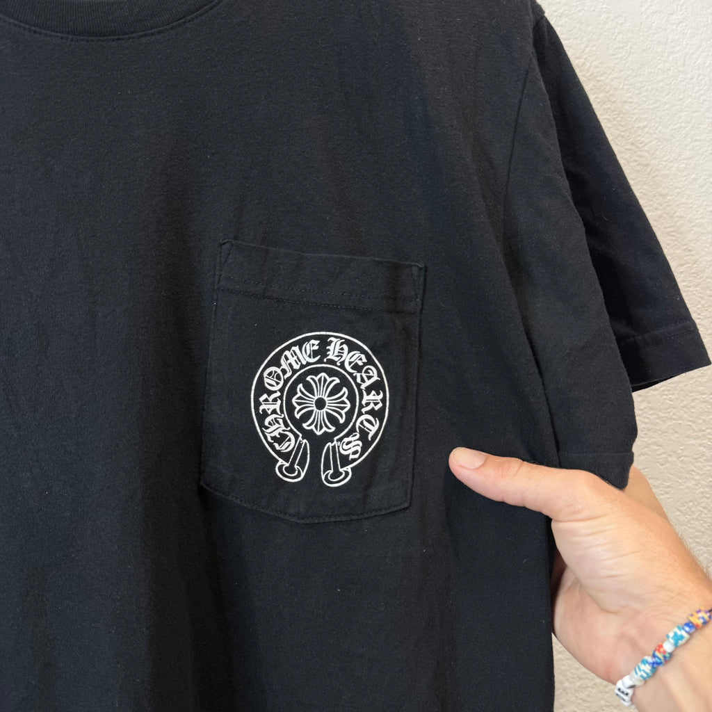 Chrome Hearts Malibu Horseshoe T-Shirt Black - Size L