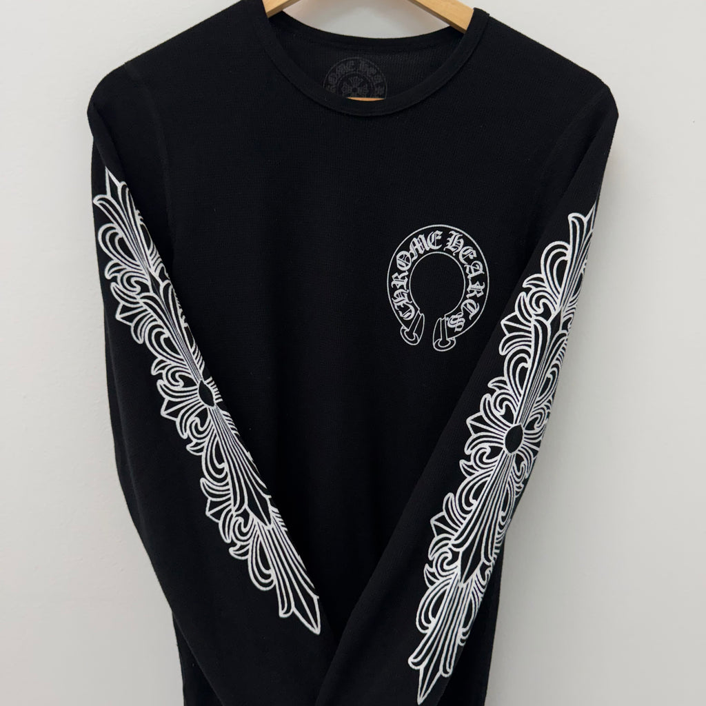 Chrome Hearts Floral Thermal Longsleeve Shirt - Size L