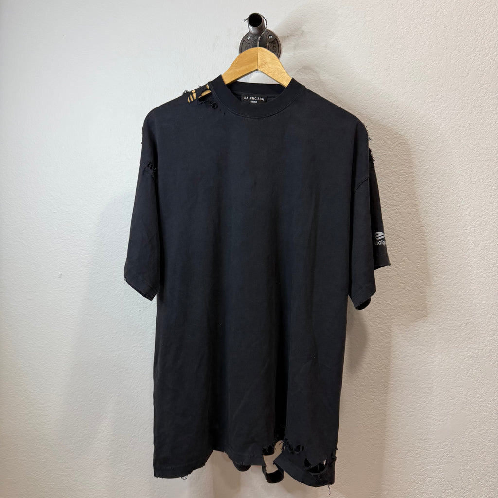 Balenciaga 3B Distressed Calendar T-Shirt - Size 1 (L)