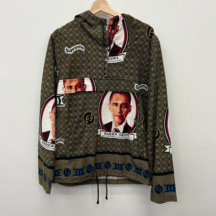 Supreme Obama Green Anorak Hoodie - Size M