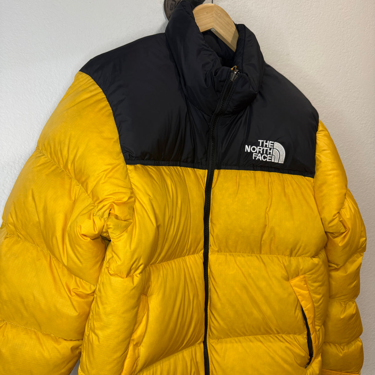 The North Face Yellow Puffer Jacket - Size M