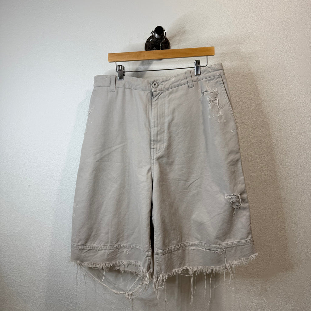 Balenciaga Distressed Workwear Shorts - Size M (34)