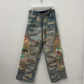Who Decides War Mutlicolor Embroidery Denim Jeans - Size 34