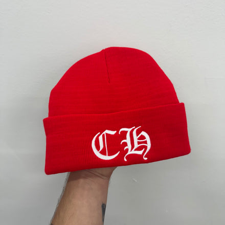 Chrome Hearts Red CH Beanie