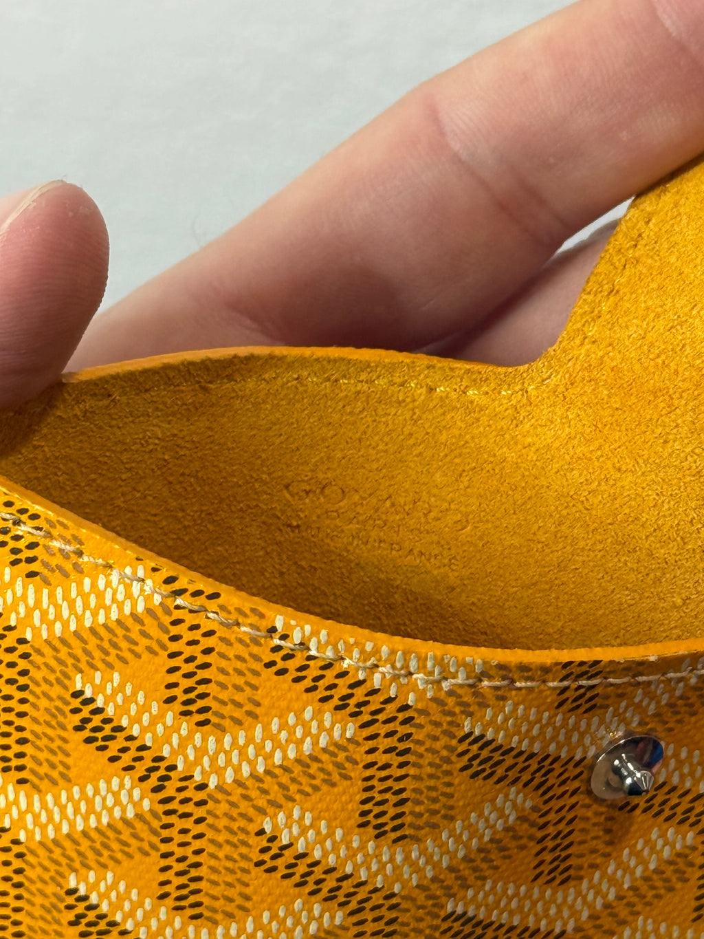 Goyard Yellow Sunglasses Case