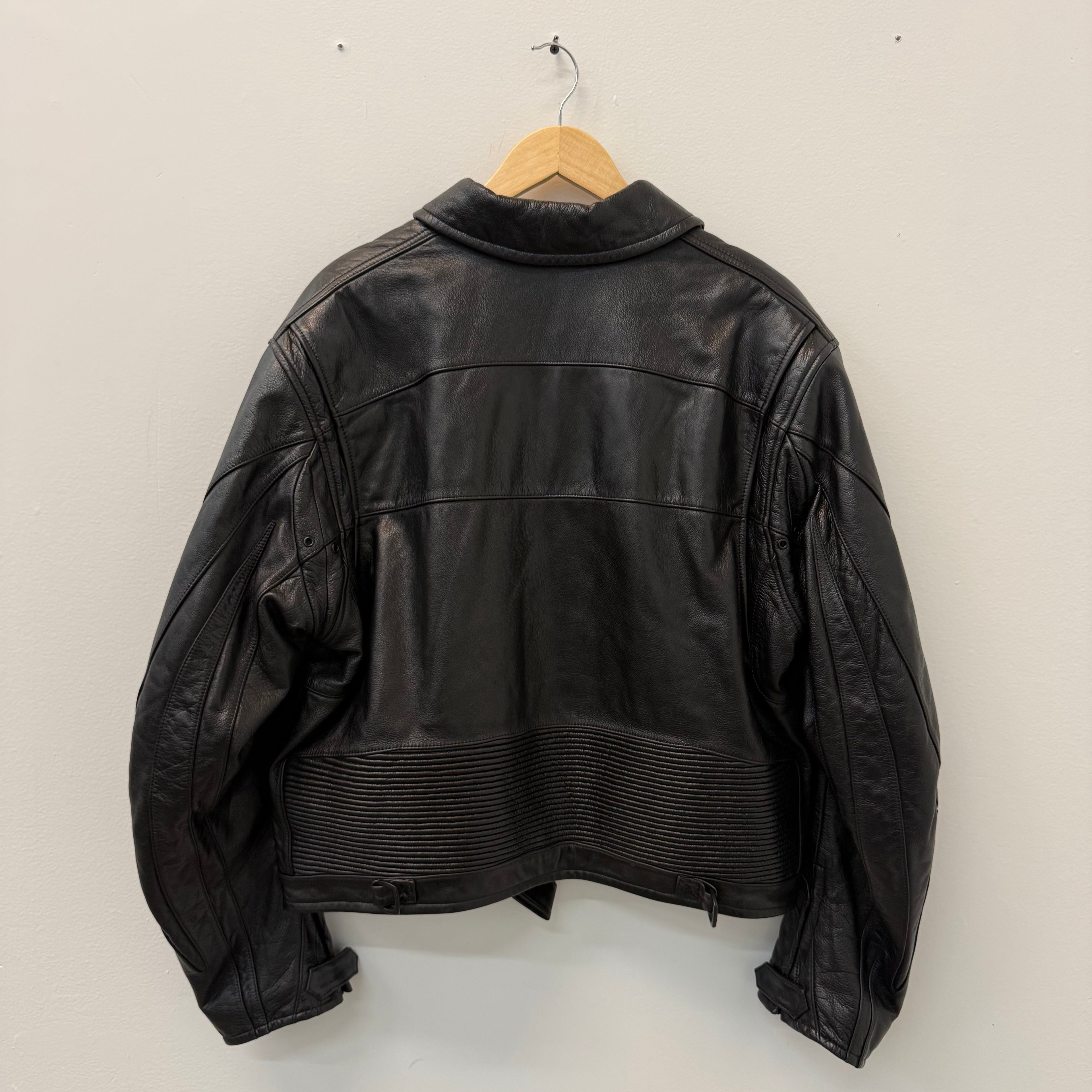 Balenciaga FW19 Contrast Moto Buffalo Leather Jacket - Size 48 (M)