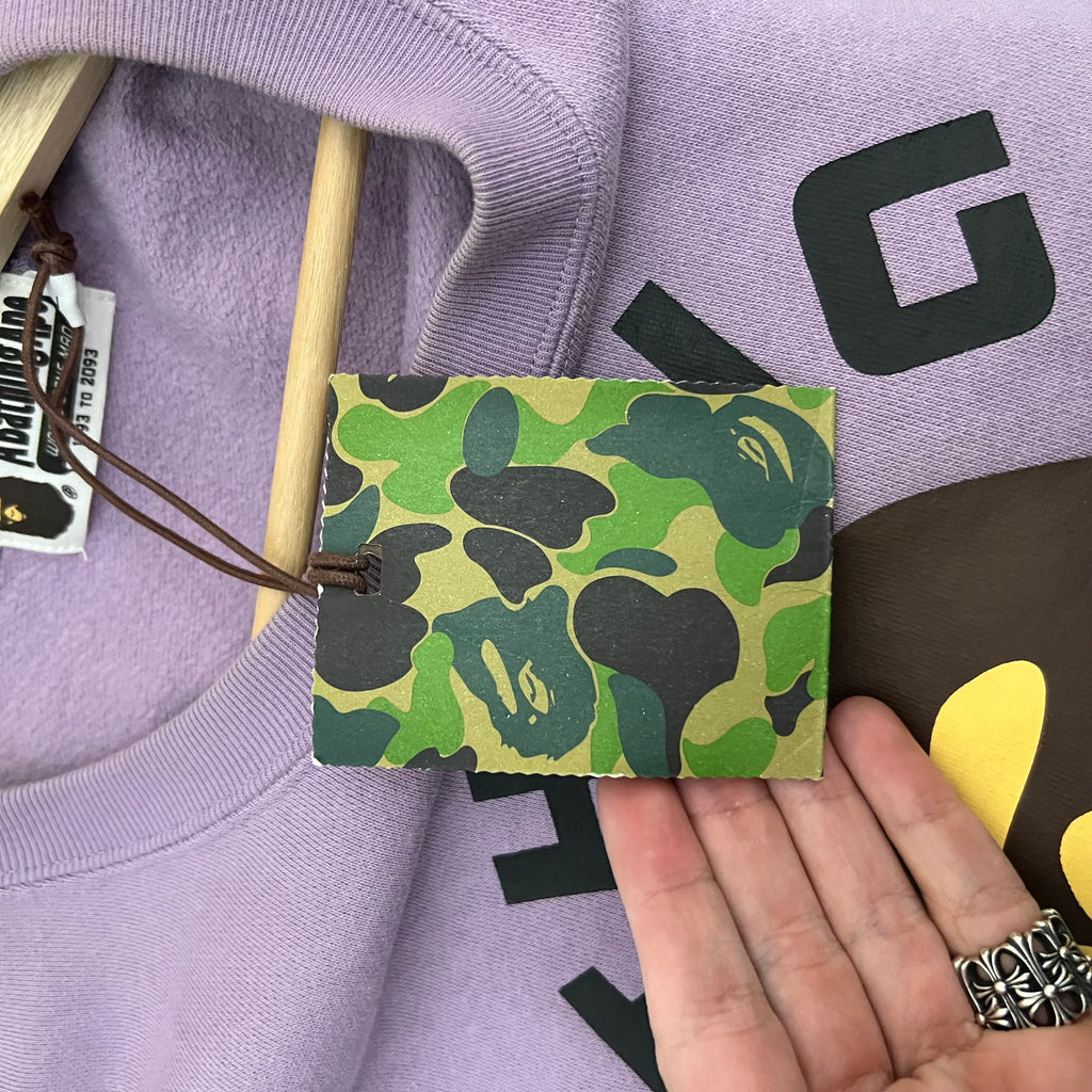 Bape Purple College Crewneck - Size M