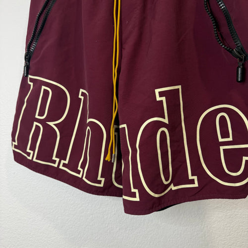Rhude Maroon Shorts - Size XL