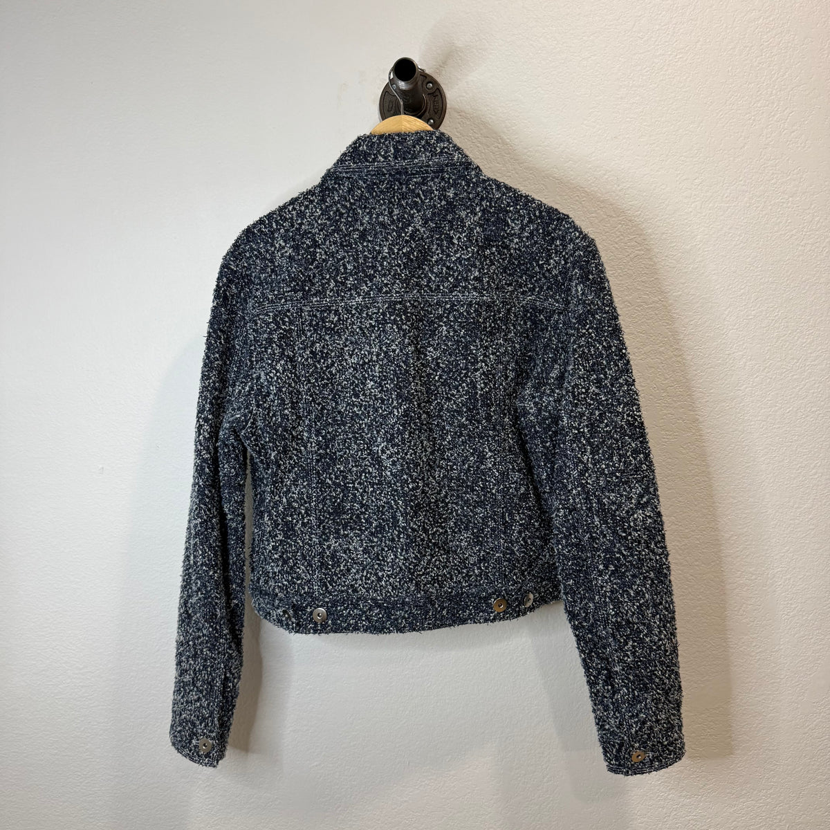Bottega Veneta Cotton-Bouclé Indigo Button Jacket - Size 50 (L)