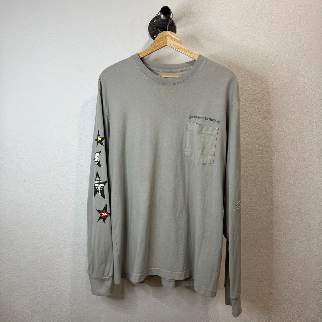 Chrome Hearts Matty Boy Suggest Grey Longsleeve Shirt  - Size XL
